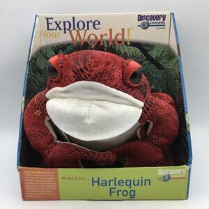 New 14” Wild Life Red Monty the Harlequin Frog Plush Discovery Channel Stuffed
